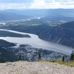 Dawson City, Klondike River and Yukon River from Dome Mountain