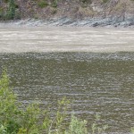 Merging of the Klondike River (foreground) and the Yukon River (background)