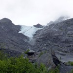 Worthington Glacier - in 2003 the glacier front was about where the three people are (lower right)